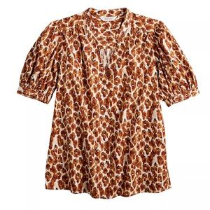 NEW Nine West Puff Sleeve Button-Down Shirt. XXL